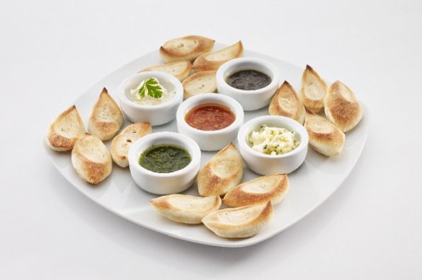 Mini Breads with 5 Sauces